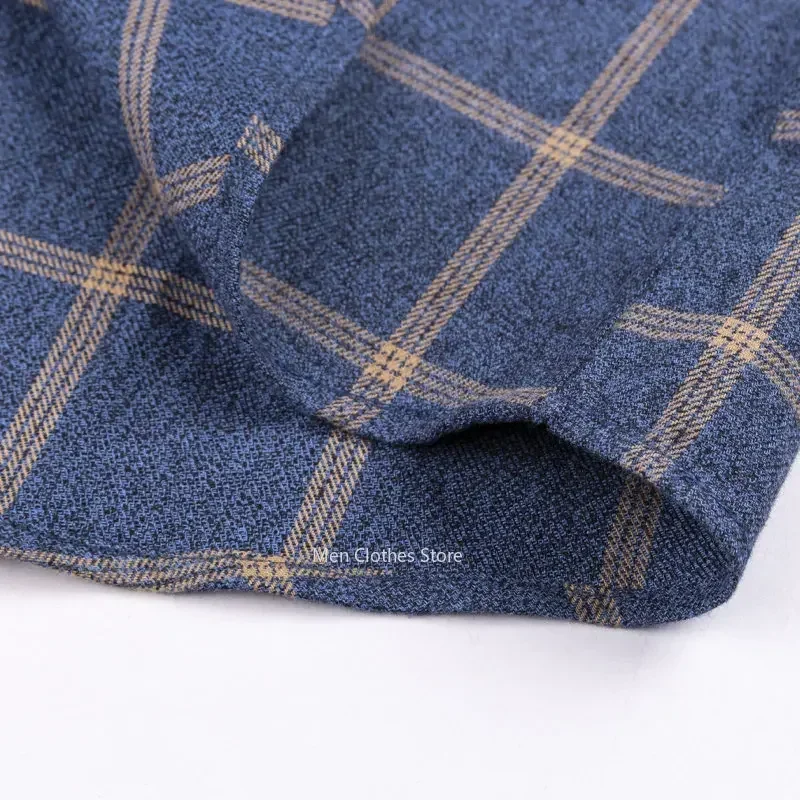 Pure Cotton Men's Plaid Shirt Long Sleeve Regular Fit Men Casual Oversized Shirt Leisure Autumn Male Blouse New Plus Size - Image 5