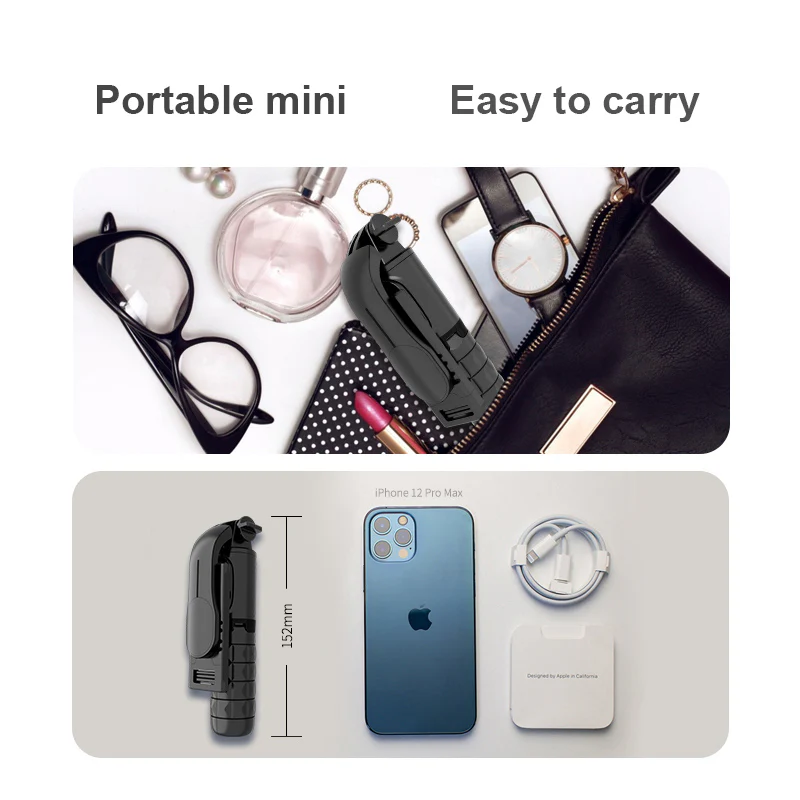 Q11s Flexible Selfie Stick Tripod with Led Light Selfiestick Wireless Mini Selfie Stick with Remote Control Phone Selfie Stick - Image 6