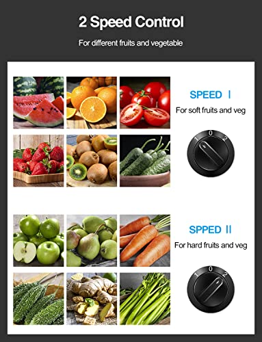 Qcen Juicer Machine, 500W Centrifugal Juicer Extractor with Wide Mouth 3” Feed Chute for Fruit Vegetable, Easy to Clean, Stainless Steel, BPA-free (Aqua) - Image 6