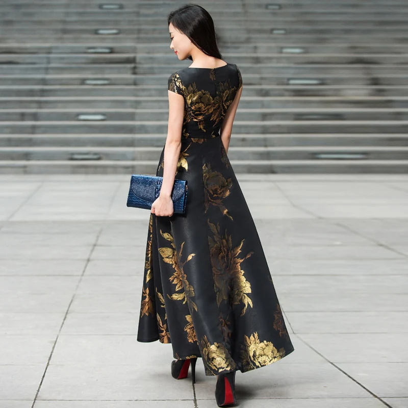 Quality New Women's Summer Long Maxi Dress Causul Elegant Ladies Boho Floral Jacquard Fashion Party Clothing Vestidos - Image 4