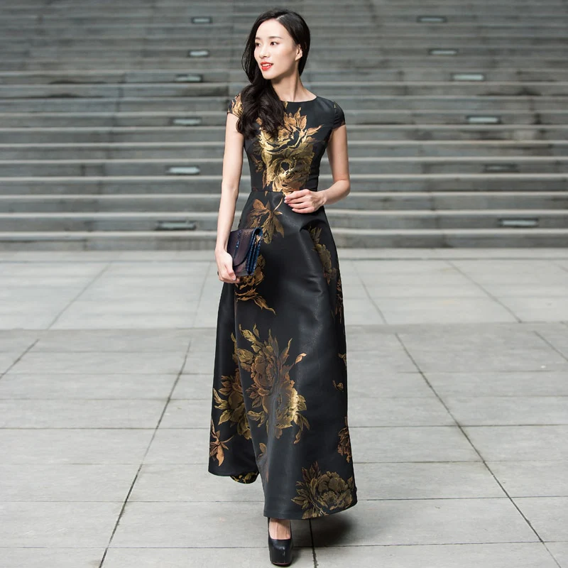 Quality New Women's Summer Long Maxi Dress Causul Elegant Ladies Boho Floral Jacquard Fashion Party Clothing Vestidos - Image 6