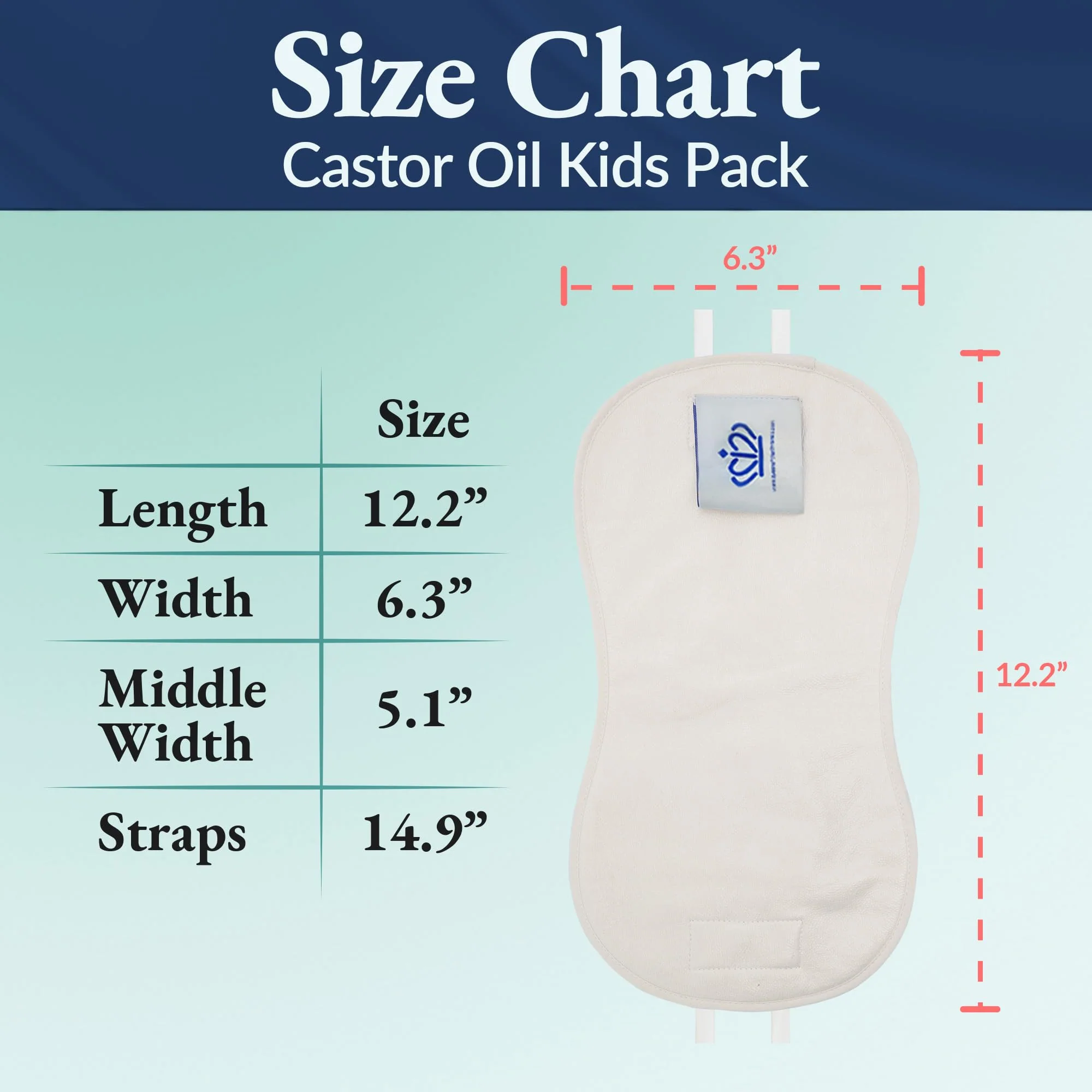 QUEEN OF THE THRONES Kids Castor Oil Pack - Organic Cotton Flannel (3.38oz Organic Castor Oil Included) - Image 4