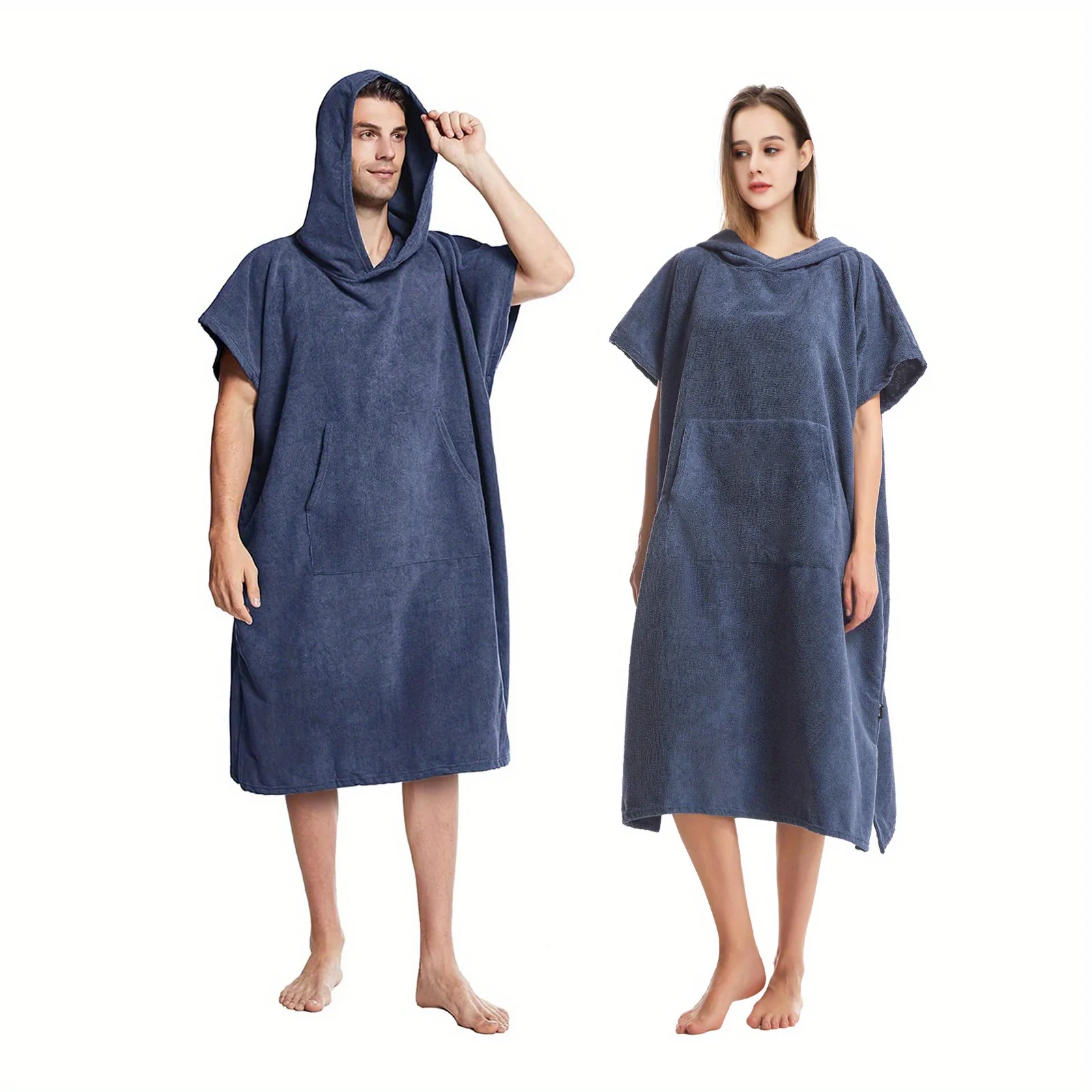 Quick Dry Hooded Towel Robe with Pocket for Swimming, Surfing, and Outdoor Activities - Unisex One Size - Image 11