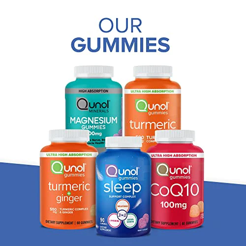 Qunol Turmeric and Ginger Gummies, Gummy with 500mg Turmeric + 50mg Ginger, Joint Support Supplement, Ultra High Absorption Tumeric and Ginger, Vegan, Gluten Free, 90ct Gummies - Image 2