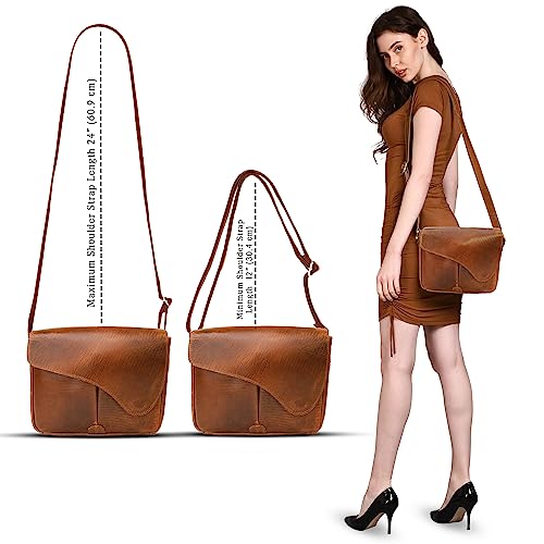 Real Leather Crossbody Bags for Women, Handmade Sling Bag, Adjustable Straps, Trendy Unisex Cross-Shoulder Purses, Snake Print- TAN - Image 7