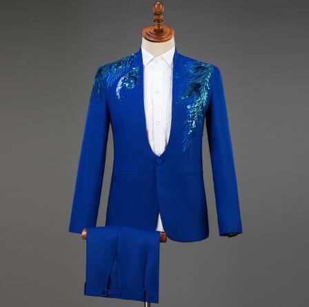 Red Diamond Floral Men Suits for Wedding Mens Suits 3 Piece Blazer+Pant+Bow Tie Fashion Tuxedo Men Suit Set Stage Costume Homme - Image 6