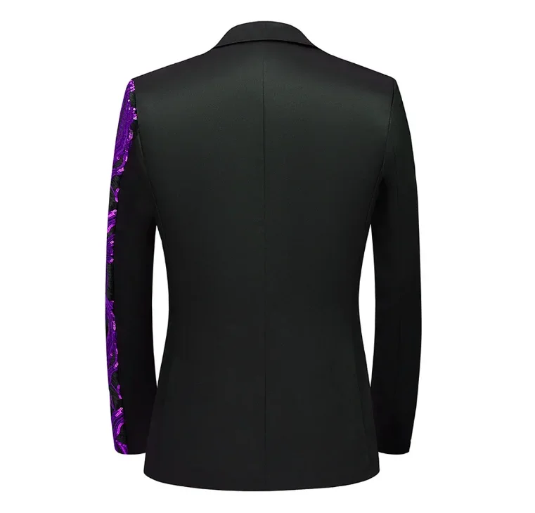 Red Sequin Blazer & Pants Set , Men's Shiny Party Outfit Suits for Weddings, Concerts & Festive Celebrations - Image 23