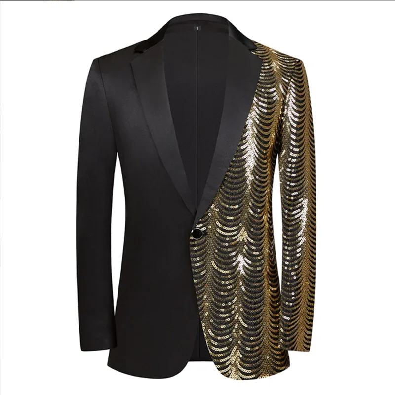 Red Sequin Blazer & Pants Set , Men's Shiny Party Outfit Suits for Weddings, Concerts & Festive Celebrations - Image 41