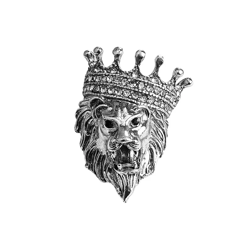 Retro Lion Shield Crown Animal Brooches Fashion Men's Suit Shirt Collar Needle Badge Lapel Pins Jewelry Men Clothing Accessories - Image 10