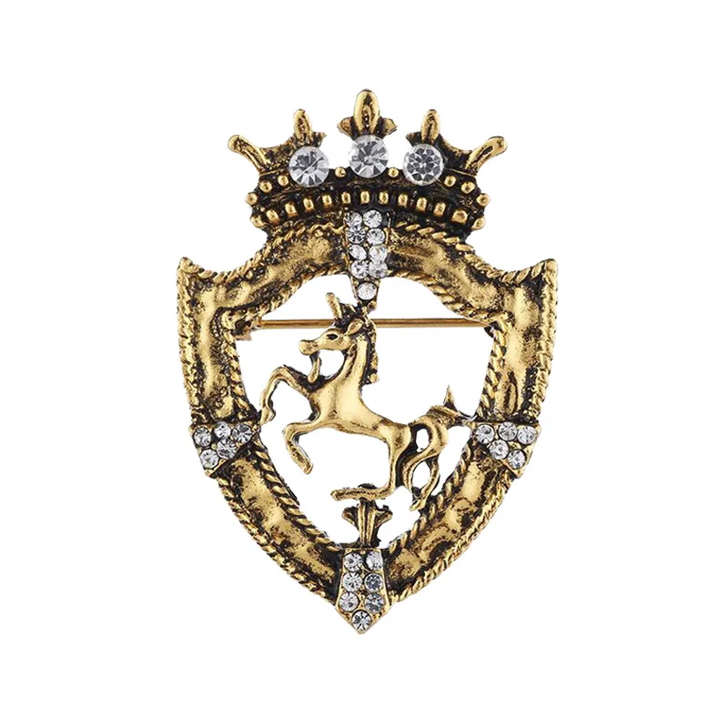 Retro Lion Shield Crown Animal Brooches Fashion Men's Suit Shirt Collar Needle Badge Lapel Pins Jewelry Men Clothing Accessories - Image 11