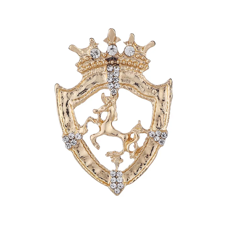 Retro Lion Shield Crown Animal Brooches Fashion Men's Suit Shirt Collar Needle Badge Lapel Pins Jewelry Men Clothing Accessories - Image 13