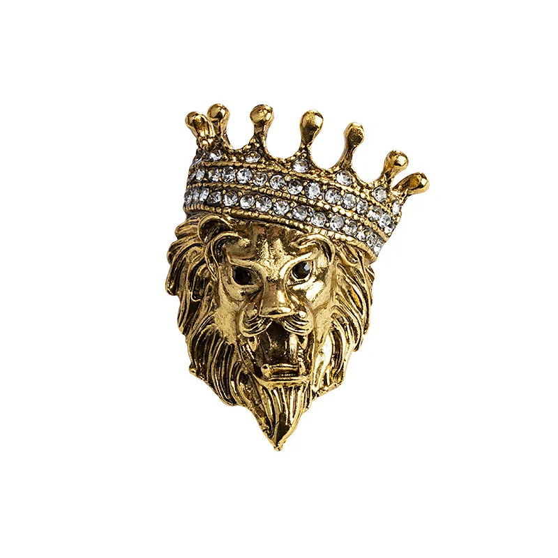 Retro Lion Shield Crown Animal Brooches Fashion Men's Suit Shirt Collar Needle Badge Lapel Pins Jewelry Men Clothing Accessories - Image 15