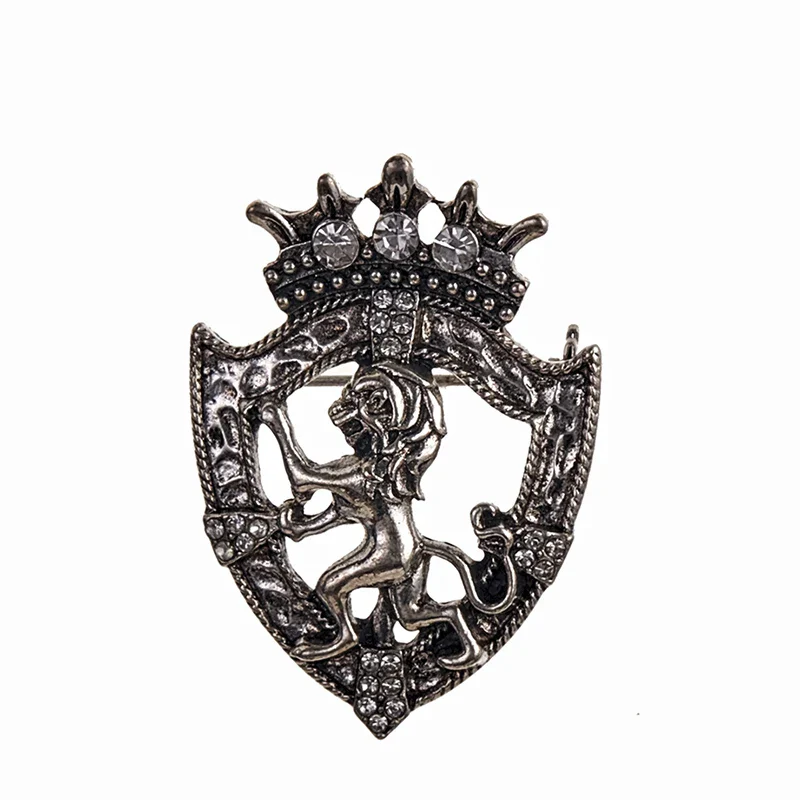 Retro Lion Shield Crown Animal Brooches Fashion Men's Suit Shirt Collar Needle Badge Lapel Pins Jewelry Men Clothing Accessories - Image 16