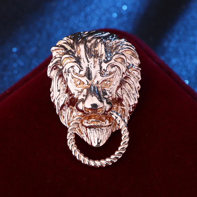 Retro Lion Shield Crown Animal Brooches Fashion Men's Suit Shirt Collar Needle Badge Lapel Pins Jewelry Men Clothing Accessories - Image 5