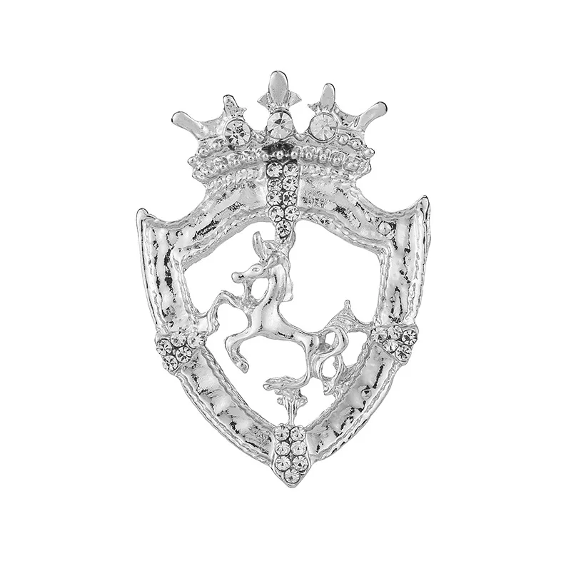 Retro Lion Shield Crown Animal Brooches Fashion Men's Suit Shirt Collar Needle Badge Lapel Pins Jewelry Men Clothing Accessories - Image 6