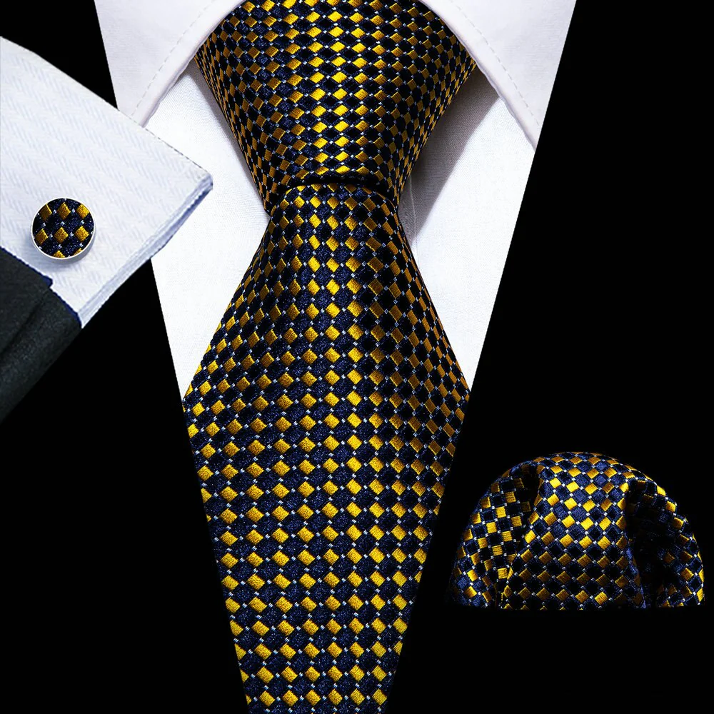 Retro Orange Floral Men Tie Set Silk Jacquard Necktie Wedding Business Handkerchief Cufflinks Tie Barry.Wang Designer FA-5346 - Image 33