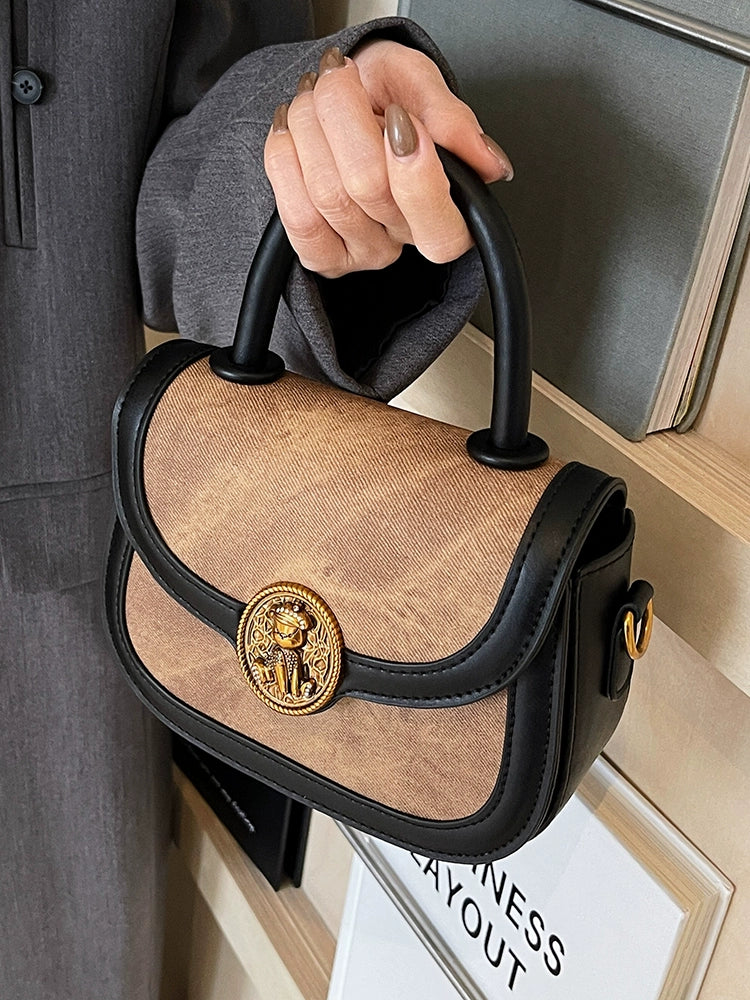 Retro Women's Fancy Fall and Winter Satchel Crossbody Bag - Image 5