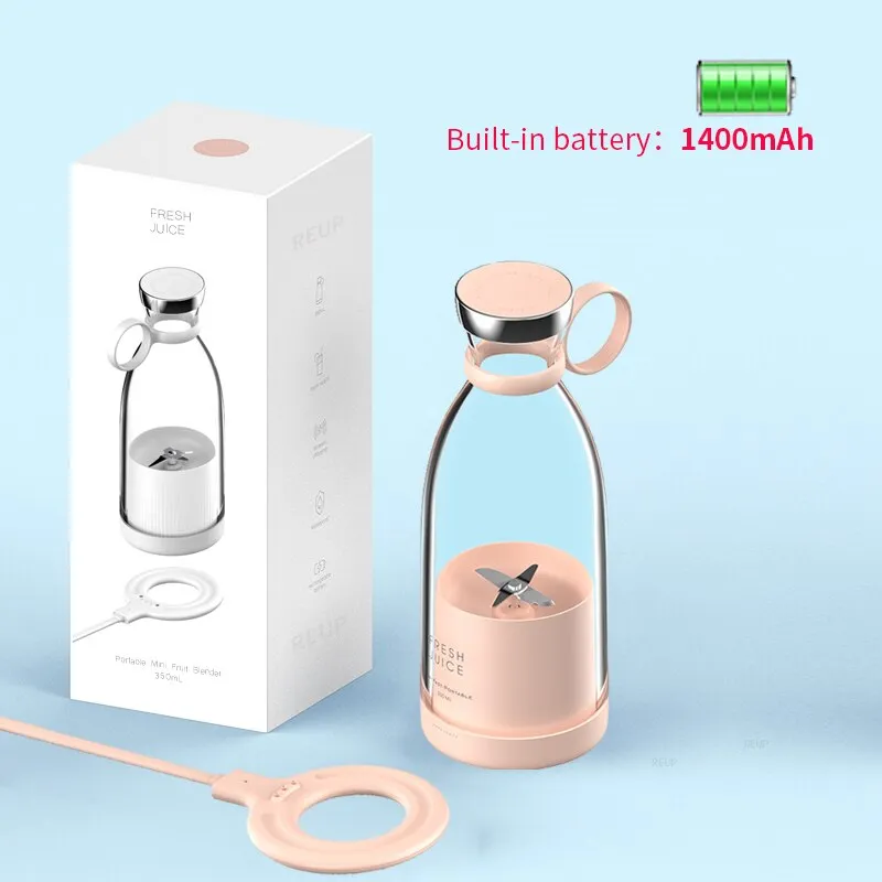 Reup Portable Blender 350ml Mini Portable Blender Smoothies 1400mAh FRESH JUICE Travel Electric Travel Portable Mixer Kitchen - Image 8