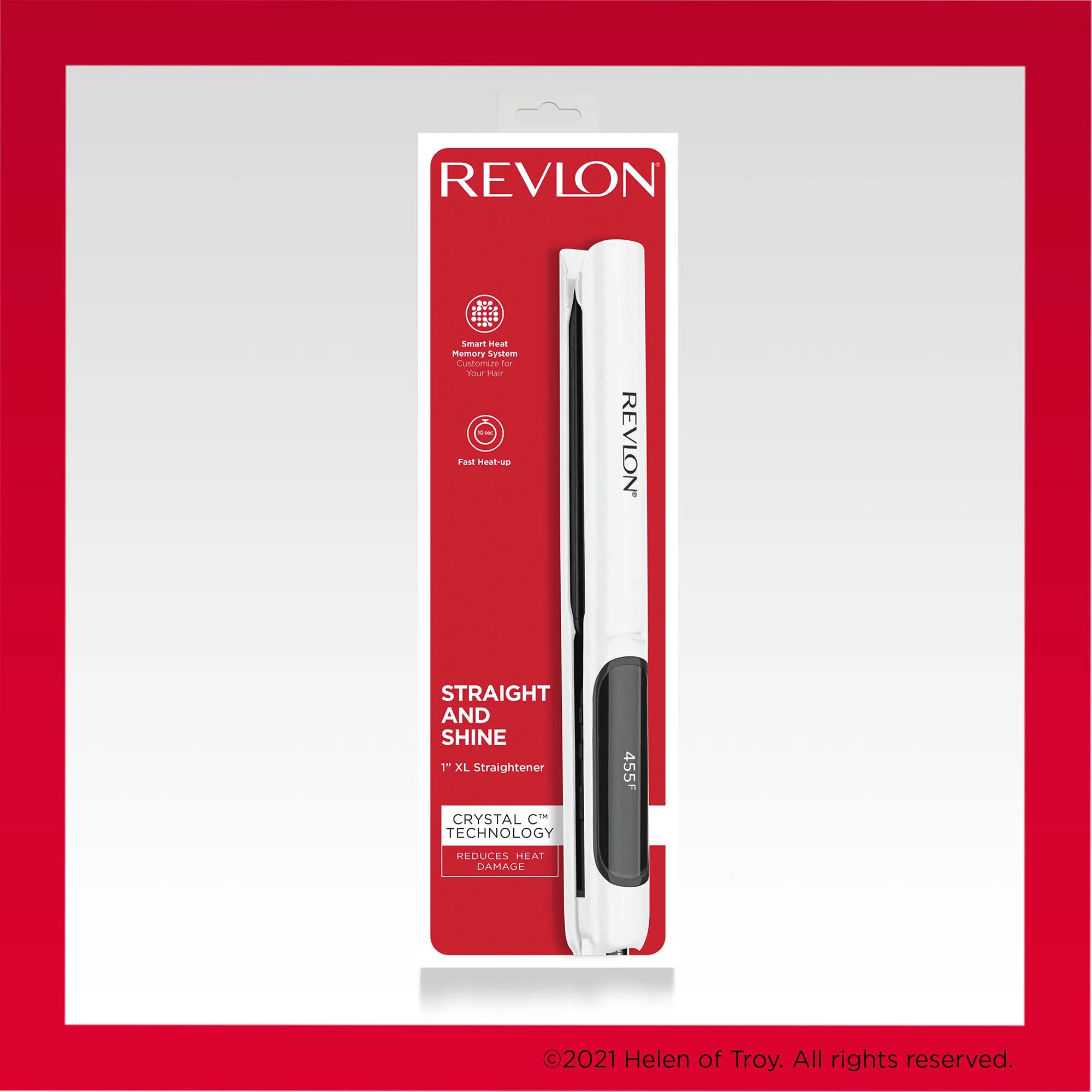 REVLON Crystal C + Ceramic Digital Hair Flat Iron | Long-Lasting Shine and Less Frizz, (1 in) - Image 2