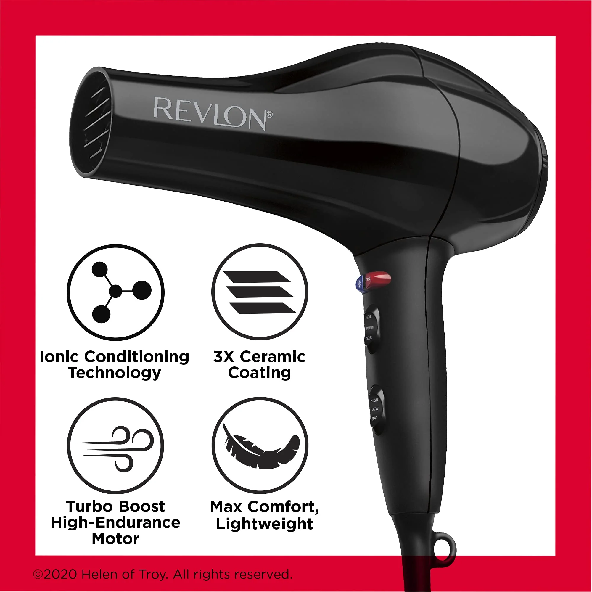 Revlon Salon 1875W 20X Better Grip Turbo Hair Dryer - Image 3