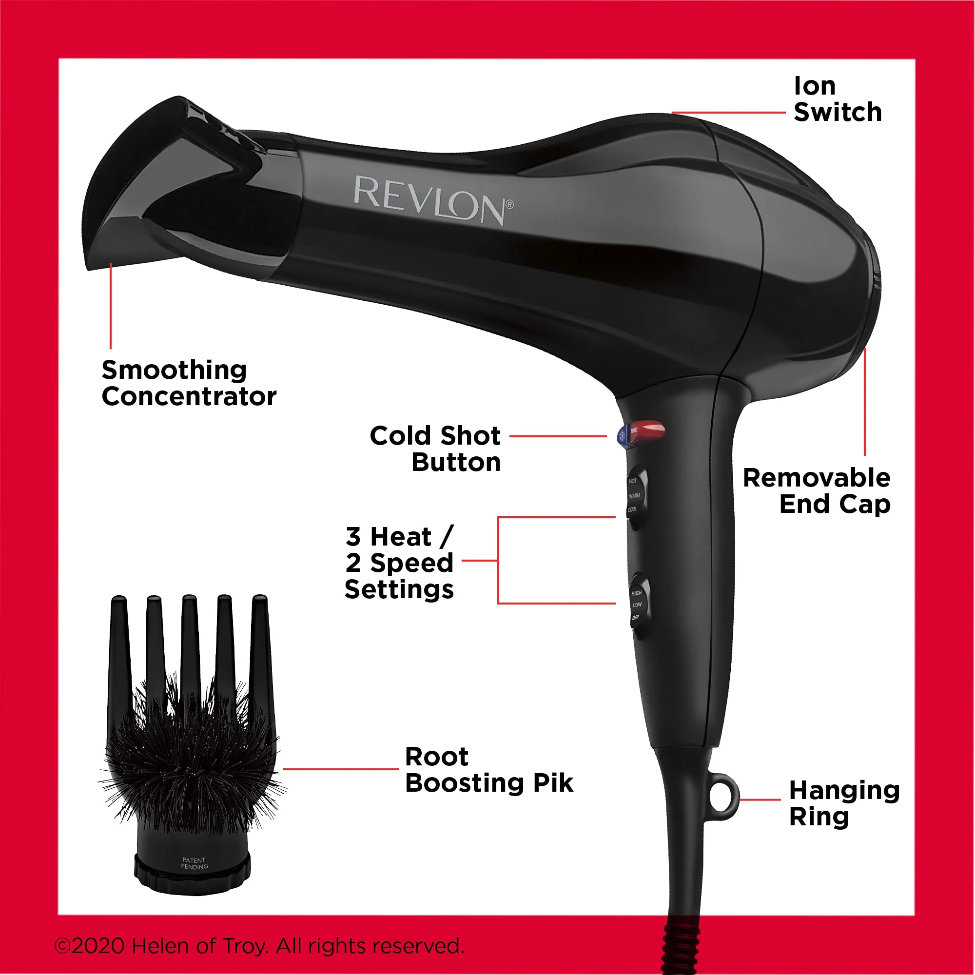 Revlon Salon 1875W 20X Better Grip Turbo Hair Dryer - Image 4