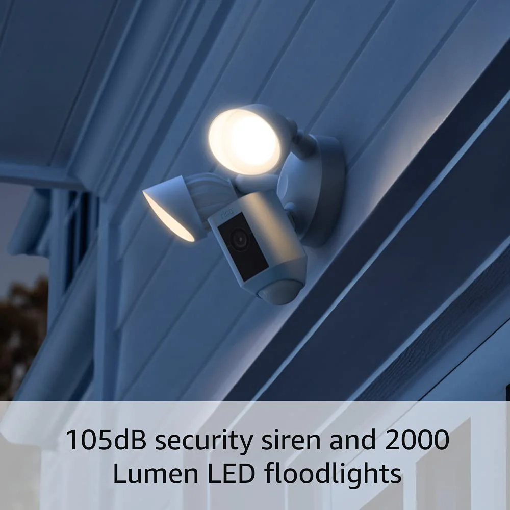 Ring Floodlight Cam Wired Plus with motion-activated 1080p HD video, Black (2021 release) - Image 4