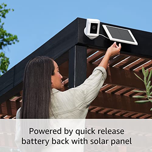Ring Spotlight Cam Plus, Solar | Two-Way Talk, Color Night Vision, and Security Siren (2022 release) - White - Image 4