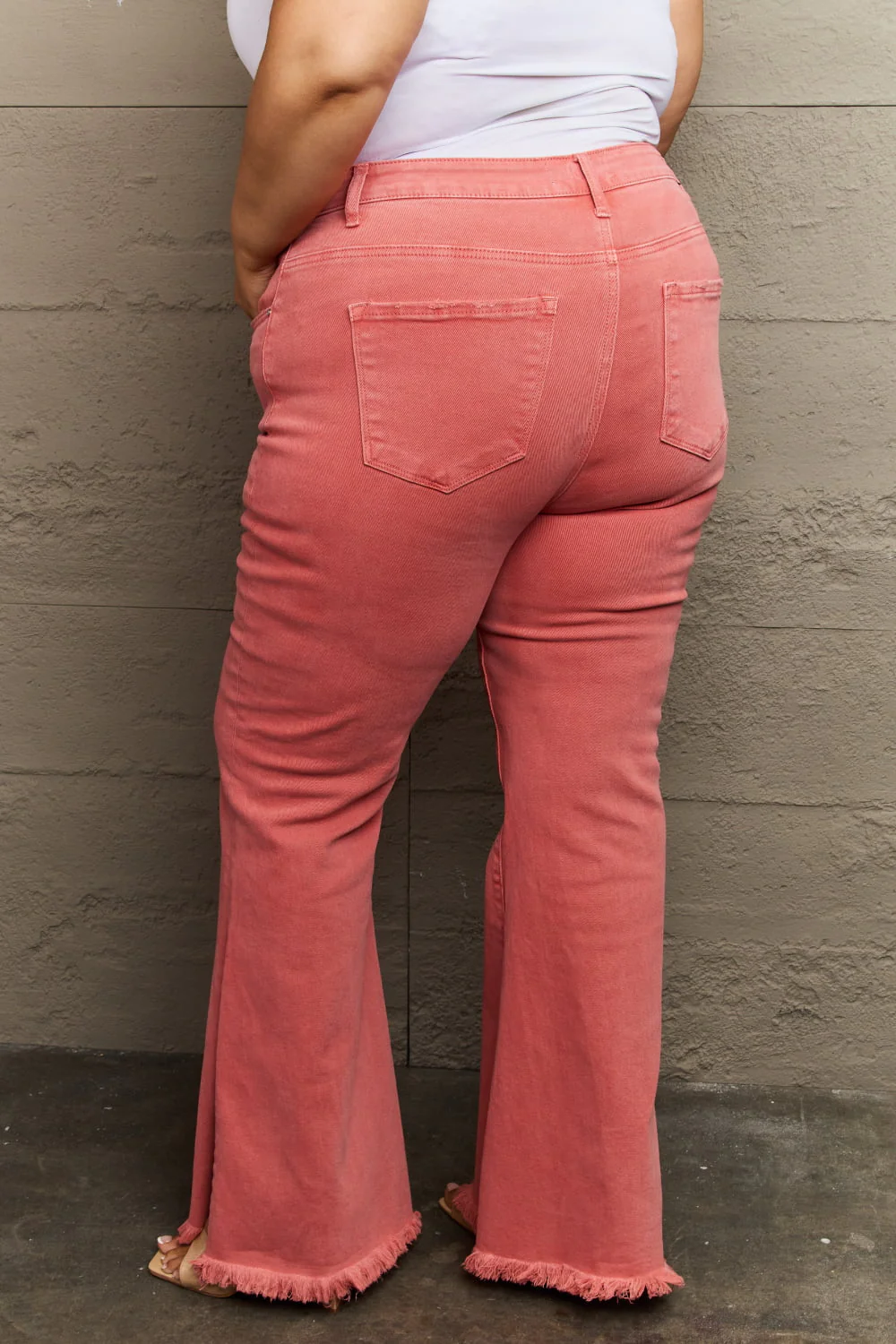 RISEN Bailey Full Size High Waist Side Slit Flare Jeans - Image 2