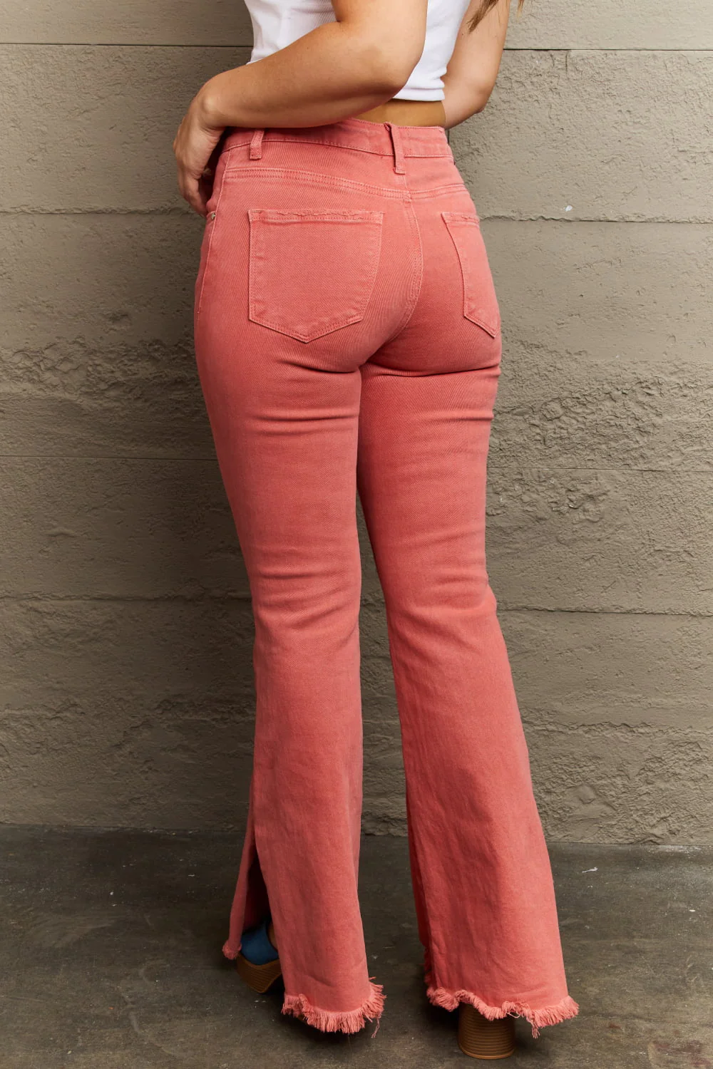 RISEN Bailey Full Size High Waist Side Slit Flare Jeans - Image 8