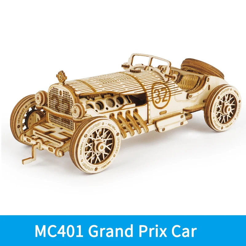 Robotime Rokr Wooden Mechanical Train 3D  Puzzle Car Toy Assembly Locomotive Model Building Kits for Children Kids Birthday Gift - Image 2