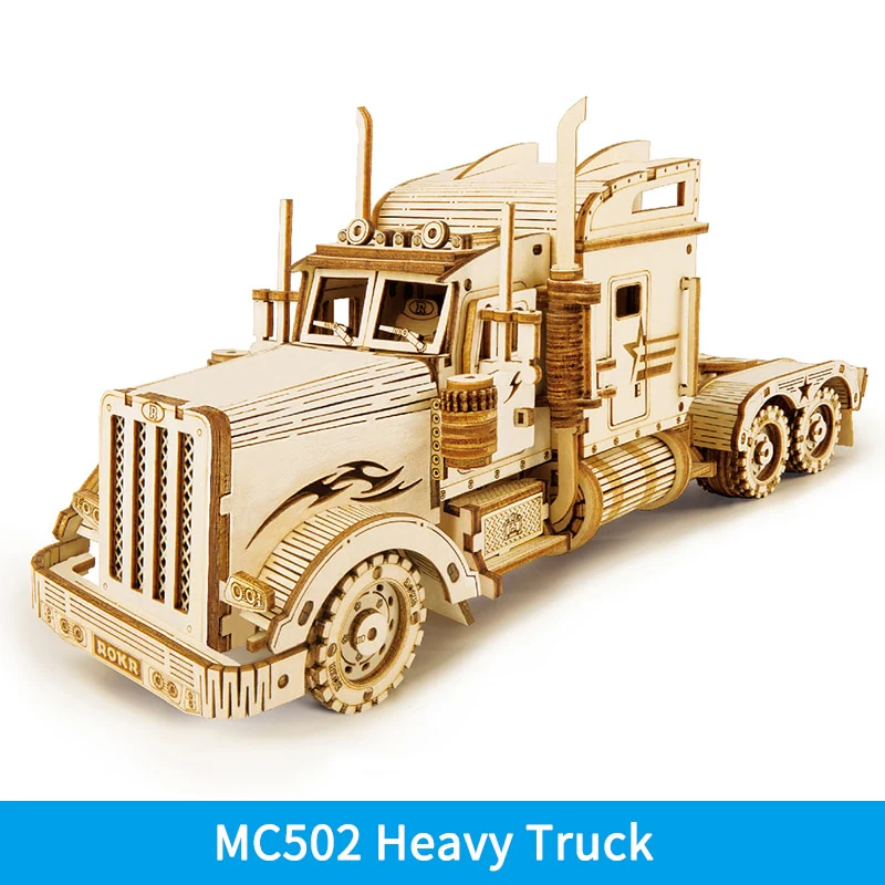 Robotime Rokr Wooden Mechanical Train 3D  Puzzle Car Toy Assembly Locomotive Model Building Kits for Children Kids Birthday Gift - Image 3