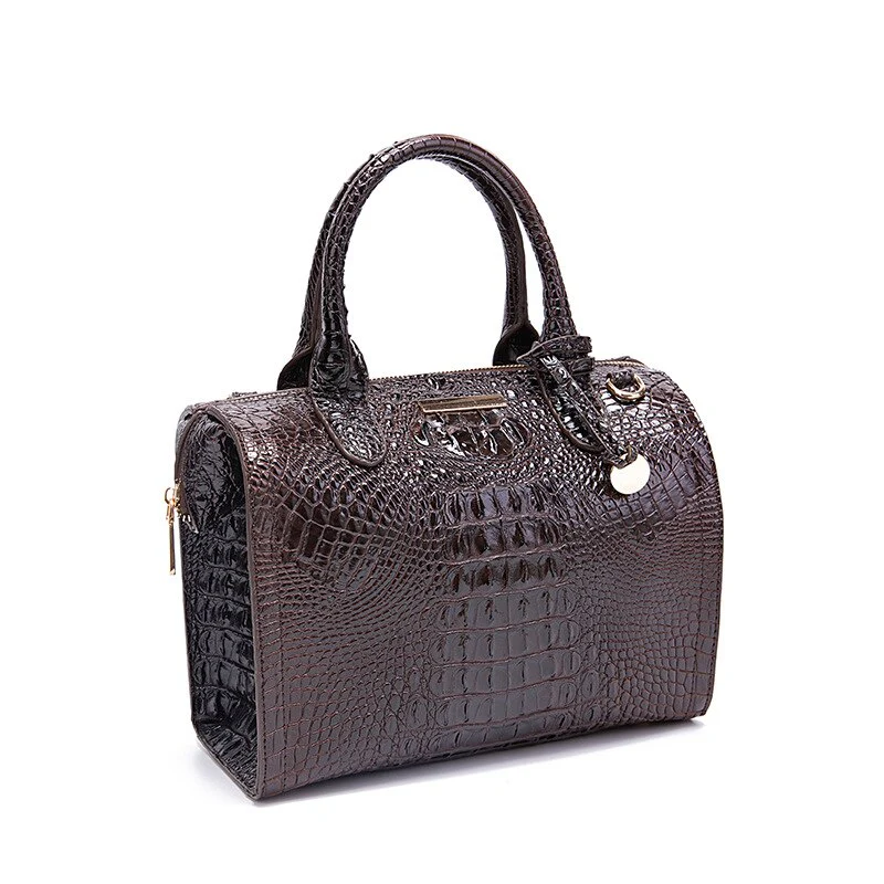 Roomy Women Tote Bag Crocodile Bag European and American Style Luxury PU Leather Crossbody Messenger Handbag Black 2022 New - Image 6