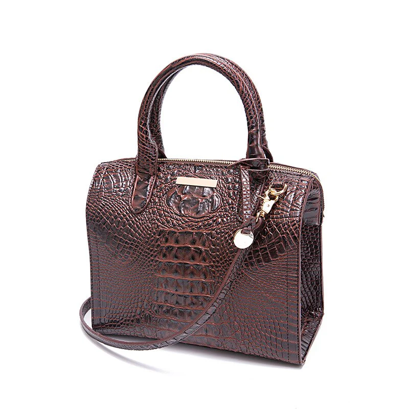 Roomy Women Tote Bag Crocodile Bag European and American Style Luxury PU Leather Crossbody Messenger Handbag Black 2022 New - Image 7