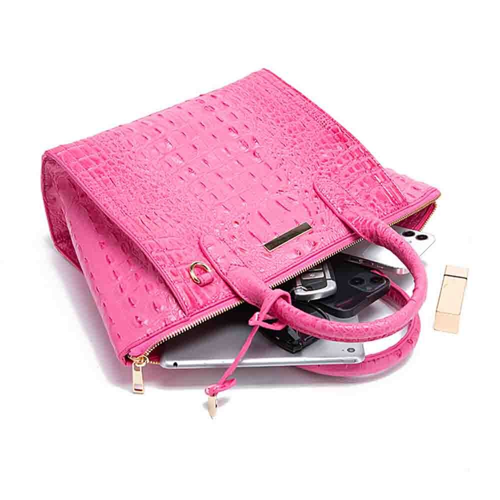 Roomy Women Tote Bag Crocodile Bag European and American Style Luxury PU Leather Crossbody Messenger Handbag Black 2022 New - Image 8