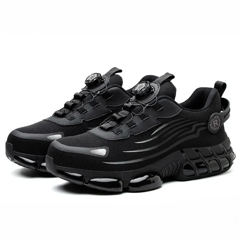 Rotating Button Safety Shoes Men Steel Toe Sneaker Air Cushion Work Shoes Man Puncture Proof Work Safety Boots Protective Shoes - Image 7