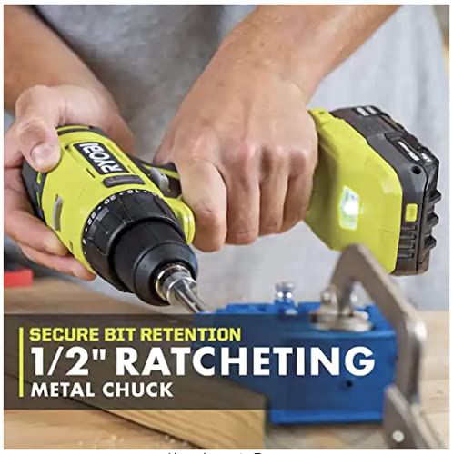 RYOBI ONE+ 18V Cordless 1/2 in. Drill/Driver (Tool Only) PCL206B Black Green - Image 8