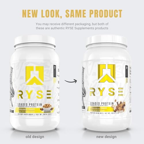 Ryse Loaded Protein Powder | 25g Whey Protein Isolate & Concentrate | with Prebiotic Fiber & MCTs | Low Carbs & Low Sugar | 27 Servings (Cinnamon Toast) - Image 4