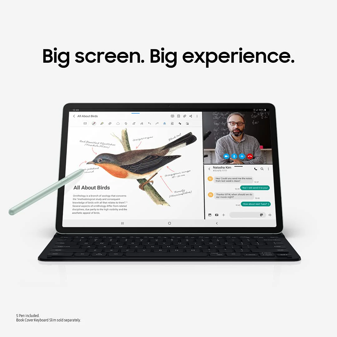 SAMSUNG Galaxy Tab S7 FE 12.4” 256GB WiFi Android Tablet, Large Screen, S Pen Included, Multi Device Connectivity, Long Lasting Battery, US Version, 2021, Mystic Black - Image 5