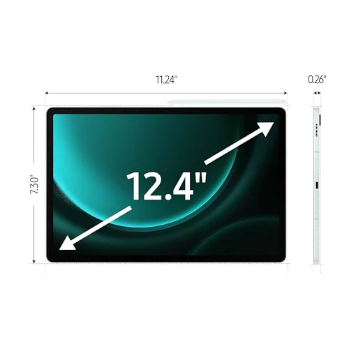 SAMSUNG Galaxy Tab S9 FE+ 12.4” 128 GB Android Tablet, IP68 Water- and Dust-Resistant, Long Battery Life, Powerful Processor, S Pen, 8MP Camera, Lightweight Design, US Version, 2023, Mint - Image 9