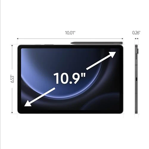 Samsung Galaxy Tab S9 FE Wi-Fi 10.9” 256GB Android Tablet, IP68 Water- and Dust-Resistant, Long Battery Life, Powerful Processor, S Pen, 8MP Camera, Lightweight Design, US Version, 2023, Gray - Image 9