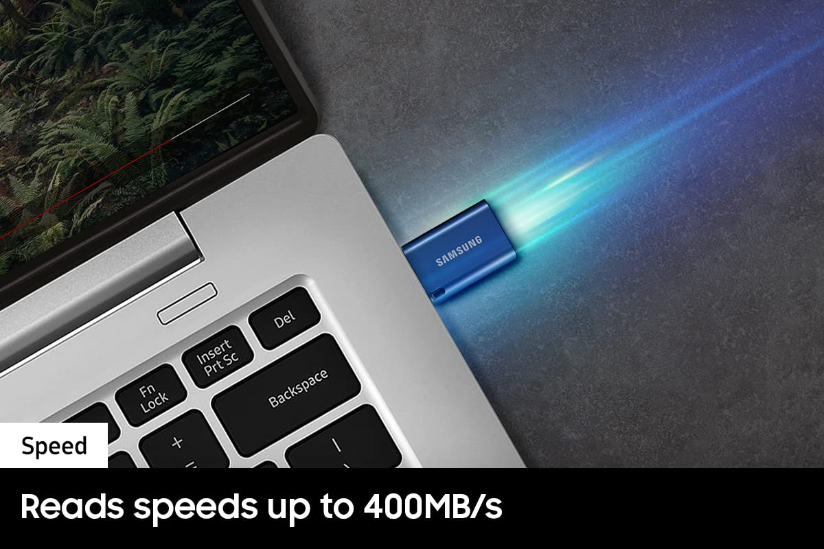 Samsung Type-C™ USB Flash Drive, 256GB, Transfers 4GB Files in 11 Secs w/Up to 400MB/s 3.13 Read Speeds, Compatible w/USB 3.0/2.0, Waterproof, 2022, Blue, MUF-256DA/AM - Image 5