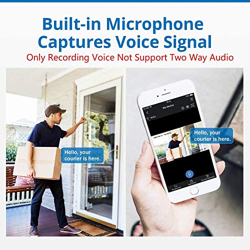 SANNCE 5MP PoE IP Security Camera for PoE NVR, 2Pcs Outdoor Weatherproof Cameras with Smart IR LEDs, Night Vision, Motion Detection, One-Way Audio, Work with Alexa - Image 2