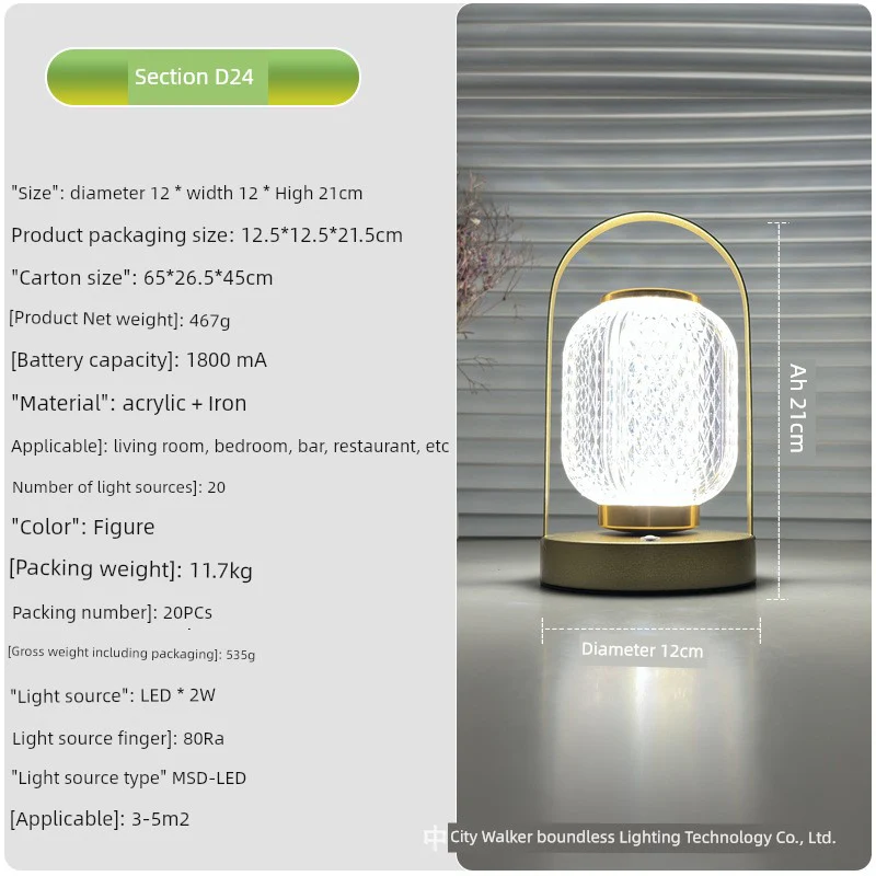 Satchel Outdoor Decoration Table Lamp Touch Switch Camping - Image 6