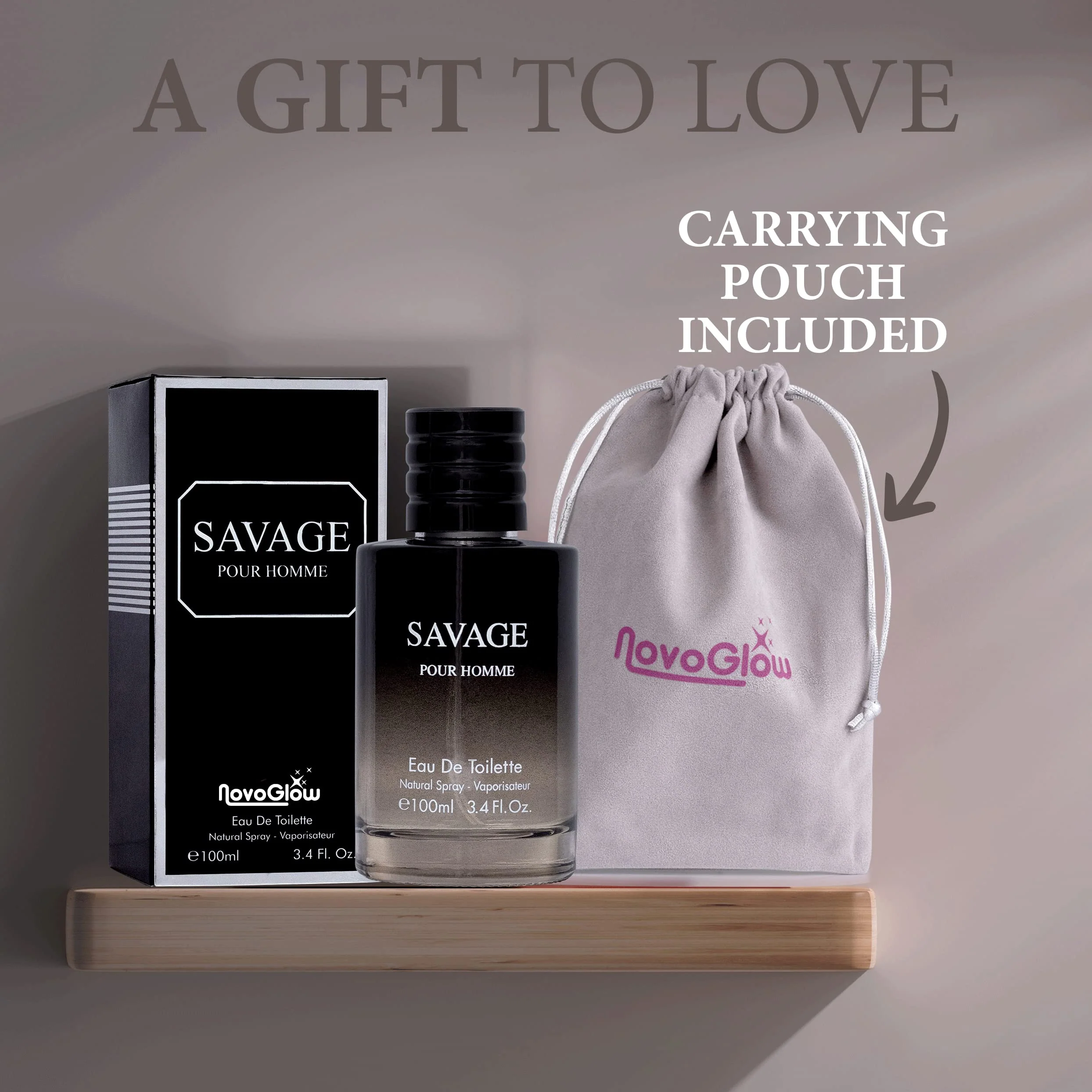 Savage 3.4 Oz Eau De Toilette Spray Refreshing & Warm Masculine Scent for Daily Use Men's Casual Cologne Includes NovoGlow Carrying Pouch Smell Fresh All Day A Gift for Any Occasion - Image 5