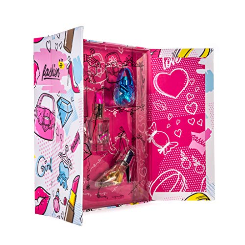 SCENTED THINGS Fashion Chest Body Spray Girl Perfume Set | Little Girls to Teen Girl Gifts, Girl Birthday Gift, Body Mist Perfume Set in Uniquely Shaped Bottles | Fashion Collection (5 Piece Set) - Image 8
