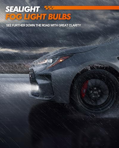 SEALIGHT H11/H9/H8 and 9005/HB3 LED Fog Light Bulbs Combo, 9005 H11 Halogen Replacement Kit with 6000K Cool White, Plug and Play, Pack of 4 - Image 7