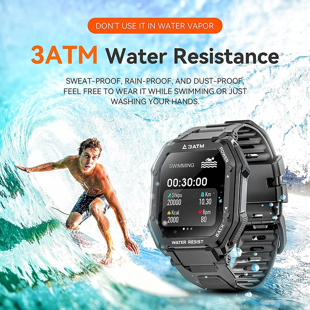 SENBONO 3ATM IP68 Waterproof Smart watch Men Women Fitness Tracker Blood Pressure Monitor Outdoor Sport Dial Call Smartwatch Men - Image 16