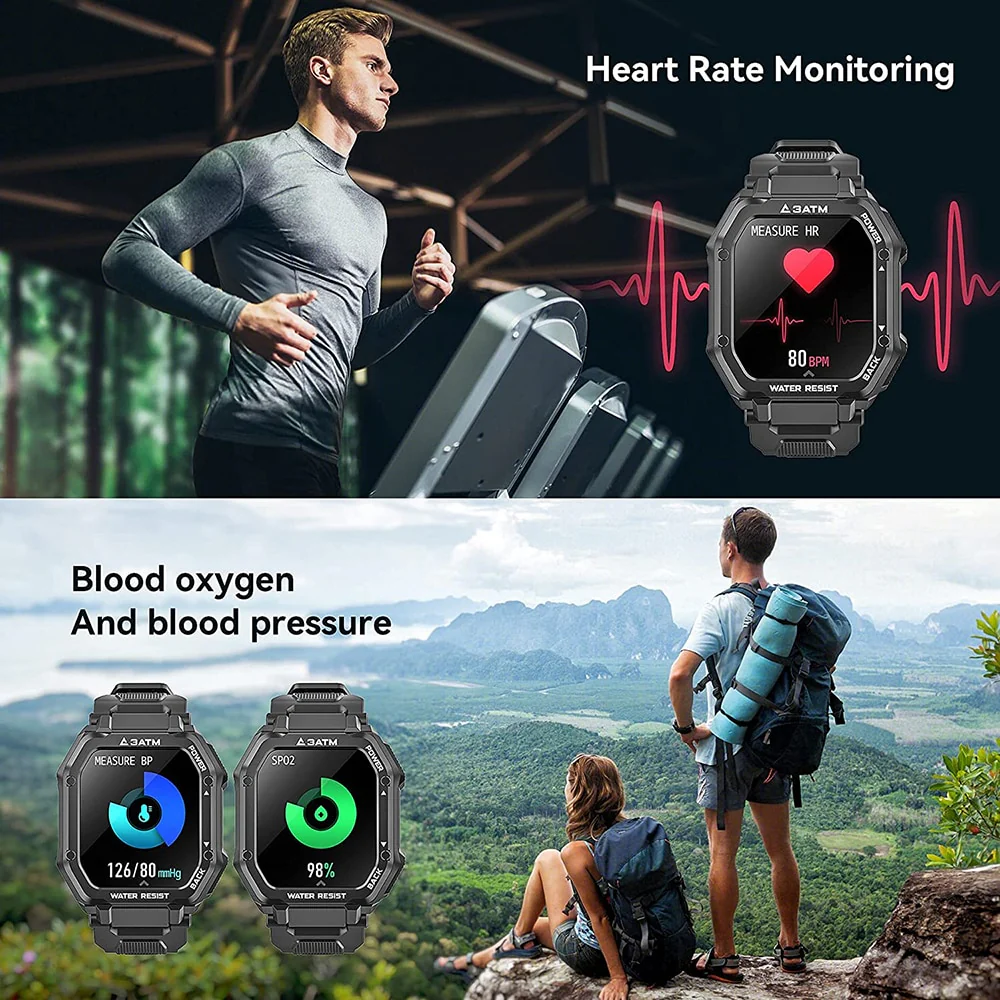SENBONO 3ATM IP68 Waterproof Smart watch Men Women Fitness Tracker Blood Pressure Monitor Outdoor Sport Dial Call Smartwatch Men - Image 18
