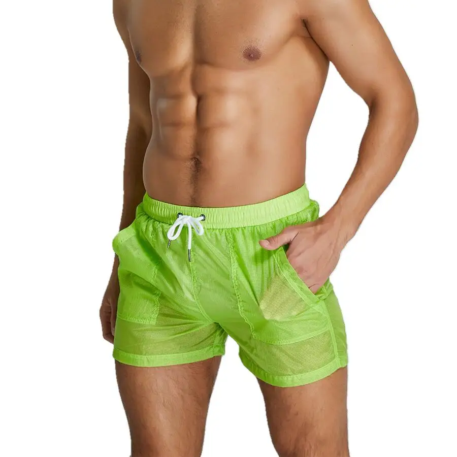 SEOBEAN Summer Mens Shorts Sexy Semi-transparent Quick Dry Shorts Mesh Lined Gyms Joggers Casual Beach Shorts Men Clothing Short - Image 9