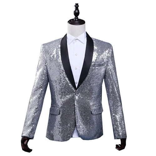 Sequin Party Blazers Suit Coat Men Charm Casual Performance Jacket One Button Fit Long Sleeve Coats Jackets Night Club Tops - Image 17